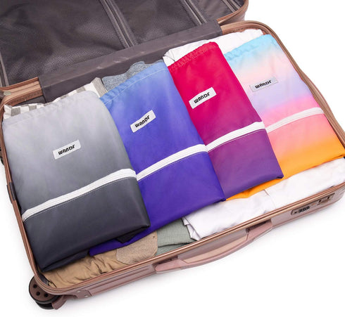 WANDF Drawstring Backpack String Bag Sackpack Cinch Water Resistant Nylon for Gym Shopping Sport Yoga (Grey)...