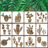 Zonon 12 Pcs Cactus Stencil for Crafts Reusable 8 Inch Summer Cacti Stencil Painting on Wood, Tropical Succulent DIY Art Template for Canvas Noteb...