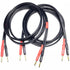 CESS-037-3f Banana Plug Male to Male Speaker Cable 12 Gauge 680 Strand Count Silicone Soft Wire, 2 Cables (3 FEET)...