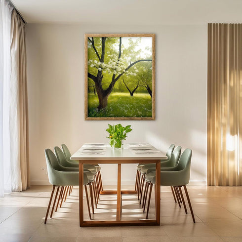 Posterizer 1 pcs-orchard tree scene-lush nature art-soft serene poster 3-Collectibles & Fine Art-Landscape & Nature Art-Gift for Art Lovers- unfra...