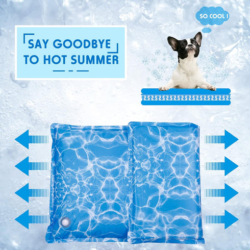 Dog Cooling Mat Pet Cooling Chill Pad Cool Blanket Water Injection Durable Cooling Dog Bed Mats for Extra Large Dogs Cats for Kennels Crates Beds ...