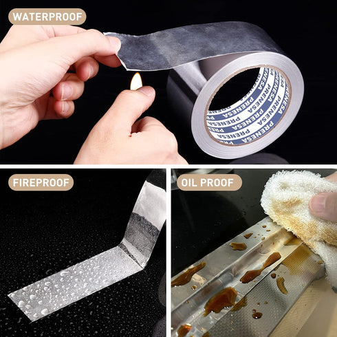 Aluminum Foil Tape Heavy Duty - 2 Inches x 65 Feet (22YD) High Temperature Aluminum Foil Tape,Silver HVAC Sealing Patching Hot Cold Air Duct Tape ...