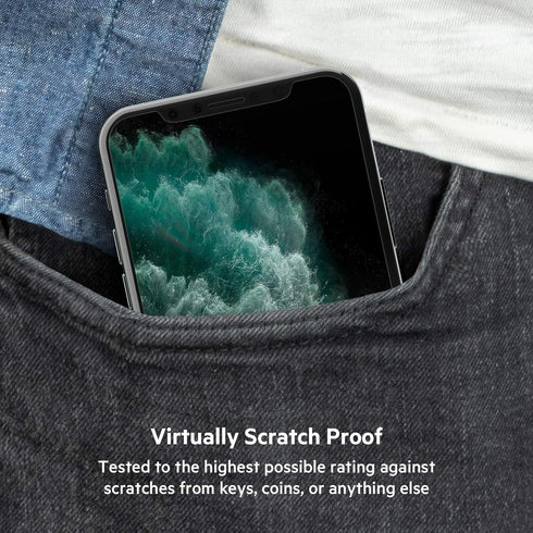 Belkin Screen Protector for Apple iPhone 11 Pro, iPhone XS or iPhone X with Antimicrobial-Treated Coating and Included Easy Align Tray for Simple,...