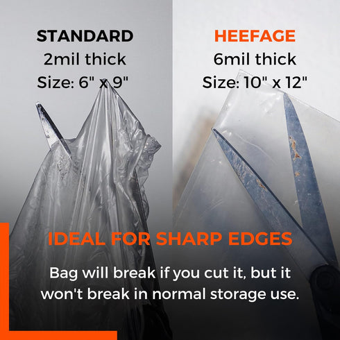 Heavy Duty Zip Bags 5"x8" 8mil Thick 20 Pack - Puncture Resistant Resealable Poly Bags - Great To Store Tools With Sharp Edges, Small Business Pac...