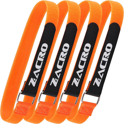 Zacro Bike Rack Straps, 4 PCS Adjustable Bike Wheel Strap with Upgraded Gel Grip & Stonger Metal Buckle, 24/31.5 Inches Anti-Slip Bicycle Tire Sta...