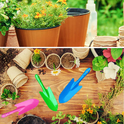 4 PCS Gardening Trowels,Mini Colorful Trowel Metal Garden Hand Shovels,Garden Tools for Kids Teens Adults Flower Soil Planting Digging Transplanti...