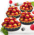 6 Pack Mini Fluted Tart Pans 4 Inch with Removable Bottom, Nonstick Quiche Pan with Silicone Basting Pastry Brushfor Baking Treats, Pie, Quiches, ...