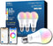 Cree Lighting Connected Max Smart Led Bulb A19 60W Tunable White + Color Changing, 2.4 Ghz, Compatible with Alexa and Google Home, No Hub Required...
