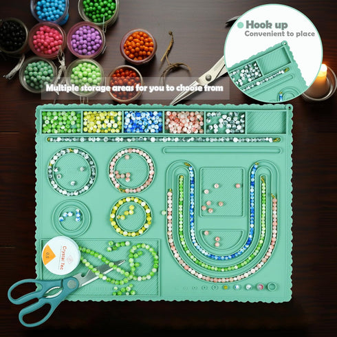 Knana Bead Boards for Jewelry Making - Bracelet Bead Board Beading Trays Jewelry Design Mat for Making Bracelets, Necklaces, DIY Design (green)...