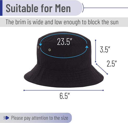 Mr. Pen- Bucket Hat, Black, Men Bucket Hats, Black Bucket Hats for Men, Bucket Hat Men, Fishing Hats for Men, Men's Bucket Hat, Beach Bucket Hat, ...