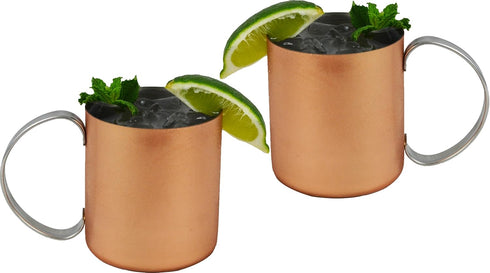 Copper Mug for Moscow Mules - 12-Ounce Copper-Clad Stainless Novelty Cup - Set Of 2...
