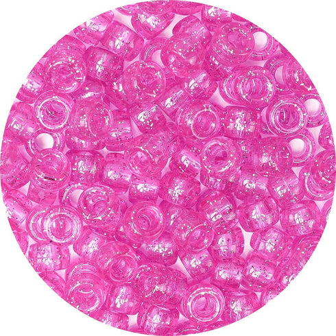 Iooleem Pony Beads(1000pcs Magenta Glitter Pony Beads), Beads for Jewelry Making, Pony Beads for crafts, Beading Supplies, Arts & Crafts Materials...