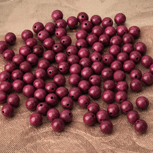 200pcs 8mm Natural Sandalwood Round Beads Gorgeous Craft Handmade Polished Spacer Mala Pray Beads with Elastic Cord for Bracelets DIY Rosary Tasbi...