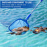 Pool Skimmer - Pool Net with 3 Section Pole, Pool Skimmer Net with Fine Mesh Net, Telescopic Aluminum Pole, Plastic Frame, Ultra-fine Pool Skimmer...