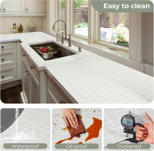 Coavas Shelf Liner Drawer Liner: Kitchen Cabinet Liner Non-Adhesive Non Slip Easy Liner Shelf Liner Waterproof Washable Mats for Dresser, Shelves,...