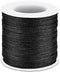 Black Nylon String, Anezus 0.8mm Nylon Thread Chinese Knotting Cord Tarred Twine Outdoor String for Braided Bracelets, Beading, Necklaces, Macrame...