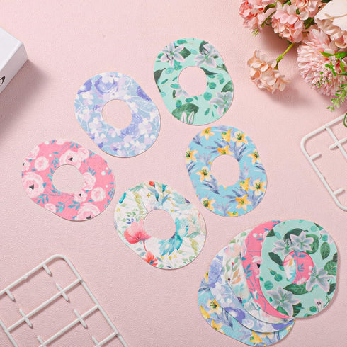 25pcs Sensor Covers for Dexcom G7, Waterproof Overpatches Flower Pattern Patches Tape Adhesive Stickers, Sensor Shield Guard Sensor Over Patches A...