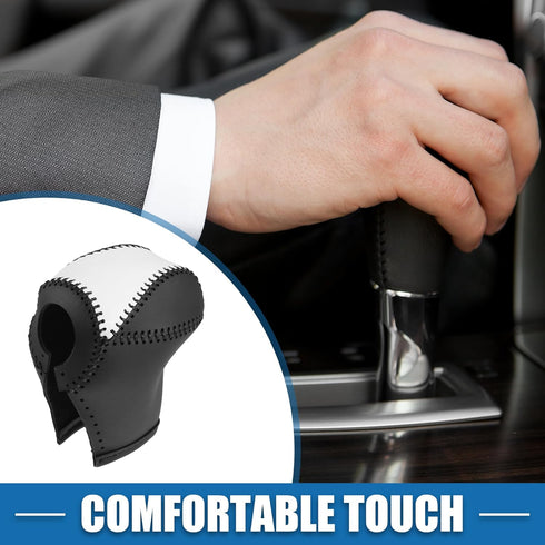Car Shift Boot Cover Gear Knob Shifter Boot for Kia Sportage 2011-2016 Faux Leather Black White...