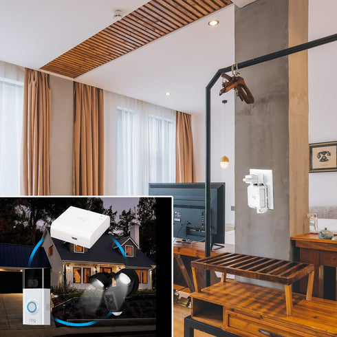 HOLACA Outlet Wall Mount for Ring Smart Lighting Bridge,Easily Be Moved-Saving Space-No Messy Wires and Screws...