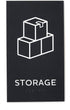Storage Sign, ADA Compliant Modern Design Door Sign with Grade 2 Braille for Storage Private Area with 3M Double Sided Tape...