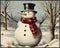 Posterizer 1 pcs-cute snowman in snowy wintery nature 5-Holiday Poster Collection-Landscape & Nature Art-Living Room Bedroom Decor- unframed wall ...