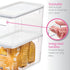 Rosanna Pansino x iDesign Recycled Plastic Kitchen Storage Bin with Lid, Clear Bin/Marshmallow Lid, 6" x 12" x 6"...