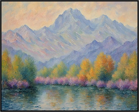 Posterizer 1 pcs- mountains and trees beautiful landscape nature 3-Landscape & Nature Art-Floral Botanical Art- Decor for Home & Office- unframed ...