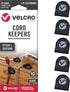 VELCRO Brand Cord Keepers | Soft Nylon Cable Clips Organize Wires in Home, Office, Desk or Nightstand | Removable Adhesive Back Holds Secure, Remo...