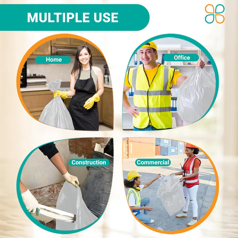 6 Gallon Garbage Bags, High Density: Clear, 6 MICRON, 20x22, 100 Bags....