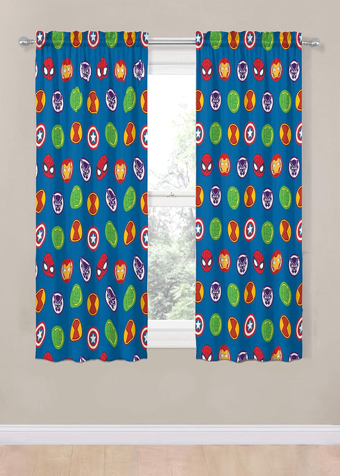 Jay Franco Marvel Super Hero Adventures Double Team 63" Inch Drapes - Beautiful Room Décor & Easy Set Up, Bedding Features The Avengers - Curtains...
