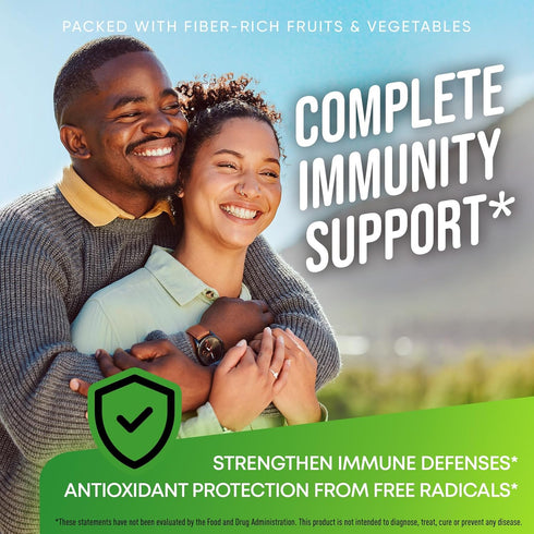 Fruits and Veggies Supplement - High Fiber Supplement for Immunity, Gut & Energy - Super Reds & Super Greens Supplements with Marshmallow Root - 2...
