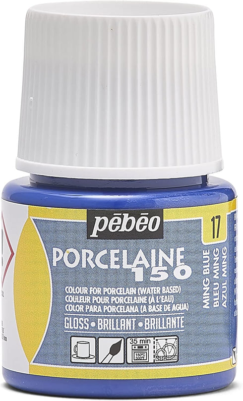 Pebeo Porcelaine 150 China Paint, 45 ml Bottles, Ming Blue...