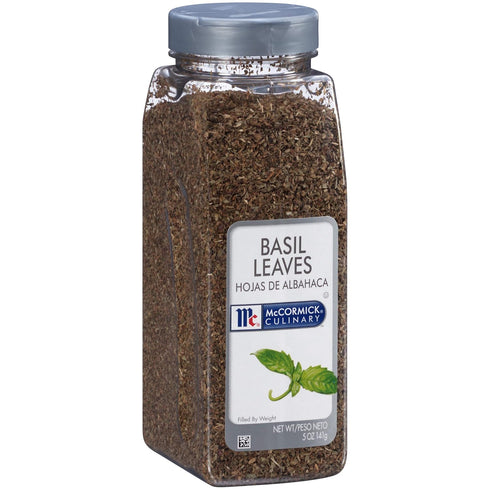 McCormick Culinary Basil Leaves, 5 oz - One 5 Ounce Container of Dried Basil Seasoning with Authentic, Fresh Flavor, Pairs Well with Pasta, Pizzas...