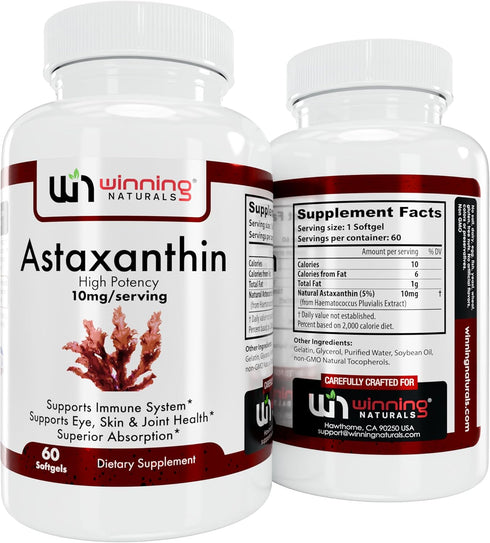 Astaxanthin 10 mg Softgels, 60 Count (Pack of 1)...