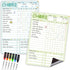 CLEVER CLEAN Magnetic Dry Erase Chore Chart - 8.5"x12" Behavior Responsibility Chore Board for Kids, Teenagers - 6 Extra Fine Point Markers Includ...