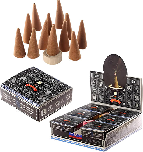 Nag Champa Satya Sai Baba Temple Incense Cones Carton, 12 Box (Super Hit)...