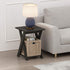 FURINNO Modern Simplistic End Table, 1-Pack Without Tray, Espresso...