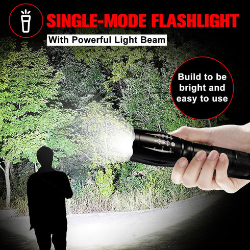 Tactical Flashlights High Lumens 4 Pack, Bright 2000 Lumens Zoomable LED Flashlight, Water Resistant Portable Pocket Flash Light for Home, Emergen...