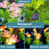 Solar Garden Lights, Solar Flowers Lights with Glowing Flowers & Stems, Upgraded Solar Panel, Solar Lights Outdoor for Garden Decoration,Yard Deco...