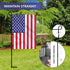 YEAHOME Garden Flag Holder Stand, Premium Yard Flag Holder Weather-Proof Metal Powder-Coated Flagpole with Clip and Stopper for Christmas Garden F...