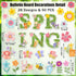 JuGeoZhi Spring Bulletin Board Decorations Set - 50 PCS Flower Butterfly Paper Cutouts Easter Plant Bulletin Board for School Classroom Office Apr...