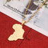 Stainless Steel Map of Africa Country Pendant Necklace Men Women Hip Hop African Jewelry...