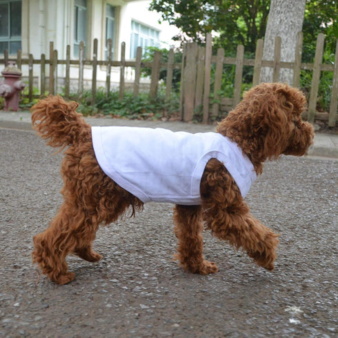 2018 Pet Clothes Dog Clothing Blank T-shirt Tanks Top Vests for Small Middle Large Size Dogs 100% Cotton Dog Summer Vest Classic (XL, White)...