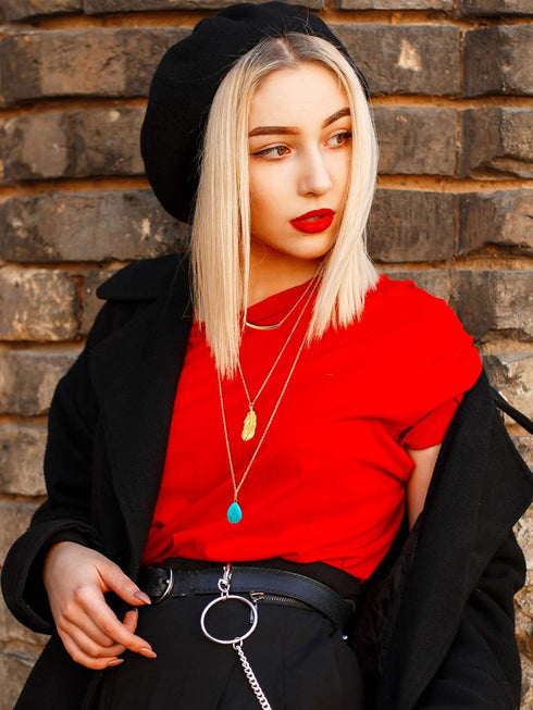 Hicarer 12 Pieces Long Pendant Necklace Set Y Tassel Leaf Circle Bar Necklace for Women...