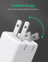 USB C Wall Charger Fast Charger Block, 2-Pack TI-TOO 20W Dual Port Power Adapter, Quick Charge 3.0 USB Type c Power Delivery Charging Plug Compati...