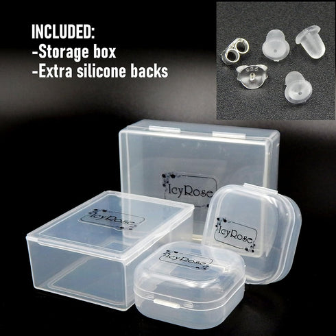 925 Sterling Silver (SET OF 3) Crystals Christmas Tree Santa Claus Candy cane Stud Earrings 28468...