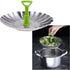 Kare & Kind 1x Adjustable Steamer Basket - Extendable Stainless Steel Steamer with Center Handle - 5.1" to 9" - Foldable Feet - Can Fit Different ...