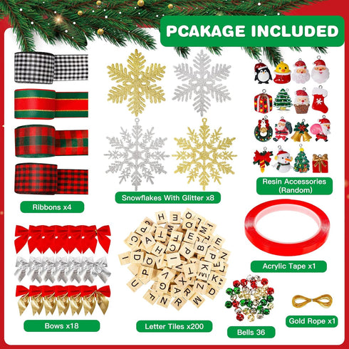 284 Pieces Christmas Ornaments DIY Christmas Tree Ornaments Christmas Arts and Crafts for Kids Adult Xmas Decorations Supplies...