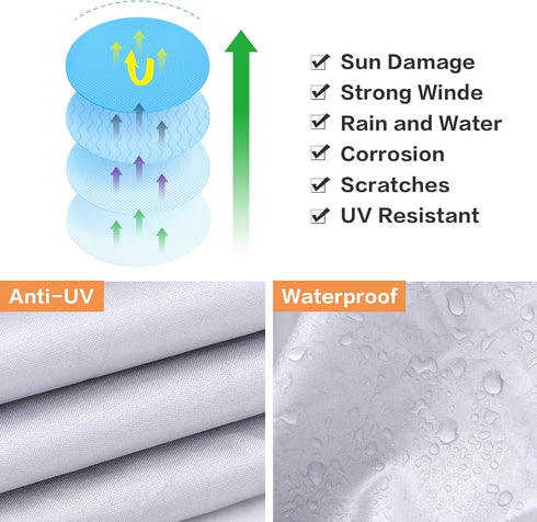 Bike Cover,Waterproof Outdoor Bicycle Cover Anti Dust Rain Snow UV, Bike Rain Cover for Mountain, Road & Heavy Duty Bikes with Lock Holes & Storag...