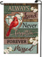 Memorial Day Cardinal Garden Flag 12x18 Inch Double Sided for Outside Always Loved Never Forgotten Forever Missed Gravesite Saying Yard Outdoor Fl...